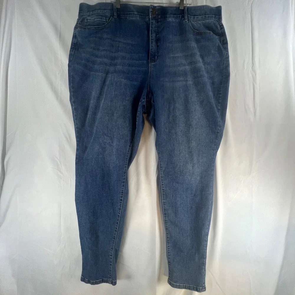 Fashion To Figure Skinny Jeans Womens 28 Blue Medium Wash High Rise Stretch 2961